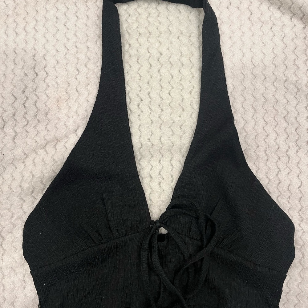 Black Halter Top